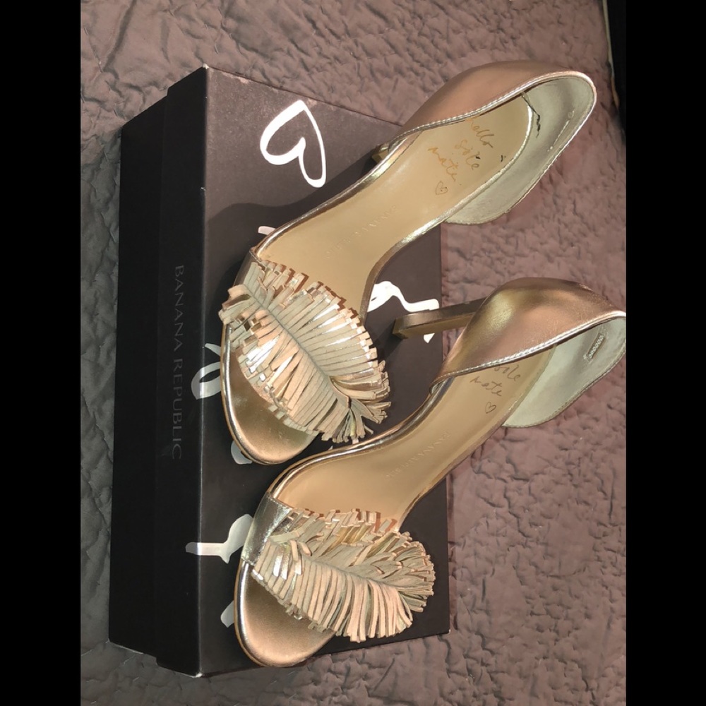 Gold Tassel Banana Republic Stilettos